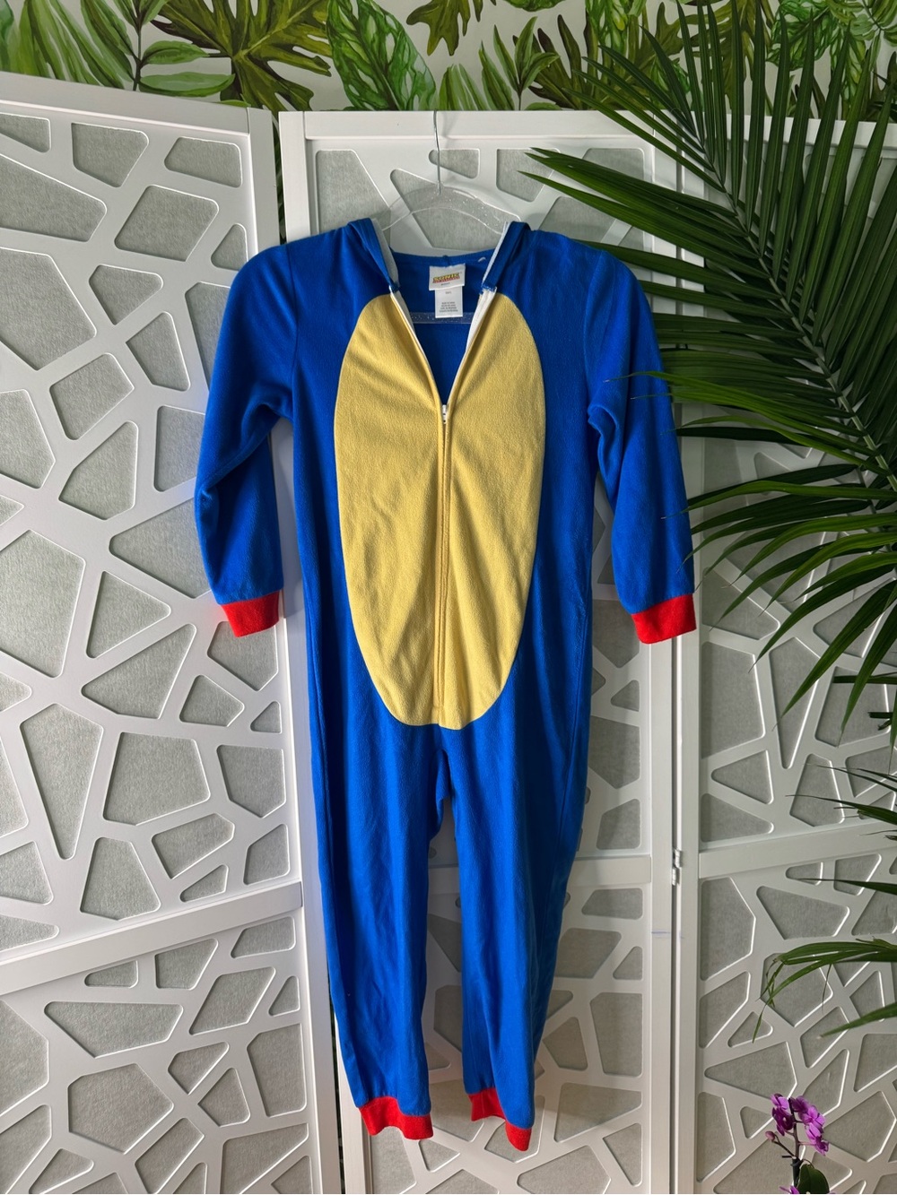 Blue and Yellow Zipper Kids One-Piece Jumpsuit